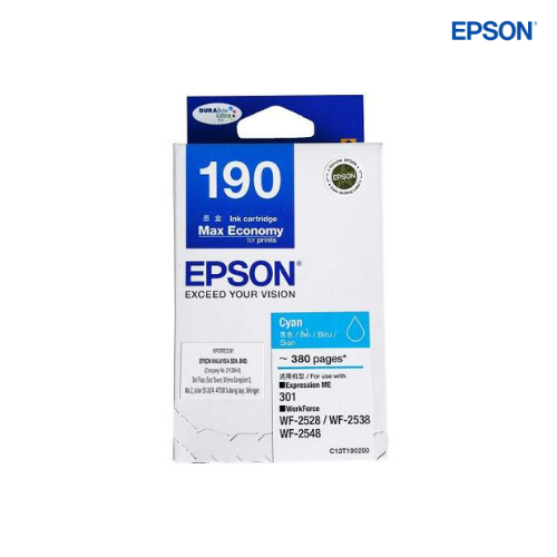 ตลับหมึกอิงค์เจ็ท Epson Original Ink Cartridge 190 Cyan, T190290
